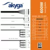 Akyga AK-C2-600 Classic 600 W ATX-Netzteil, teilmodular, aktive PFC, 120-mm-Lüfter
