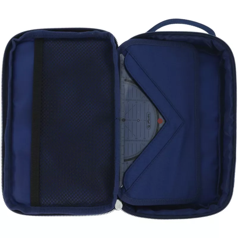 Federmäppchen Herlitz 2 Go CamoBlue Polyester Blau 210x130x60mm