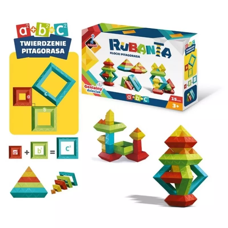 Rubanta Pythagoras-Blöcke 15-teilig
