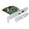 DeLOCK 90299 PCIe x4 Karte, 1x USB Type-C + 1x USB Type-A, USB 3.2 Gen 2 (10 Gbps)