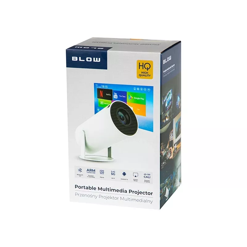 BLOW tragbarer AndroidTV-FullHD-Projektor