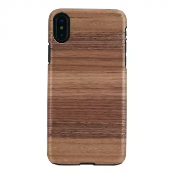 Handyhülle man and wood für iPhone X/XS, Strato Schwarz, Schutz-Hardshell