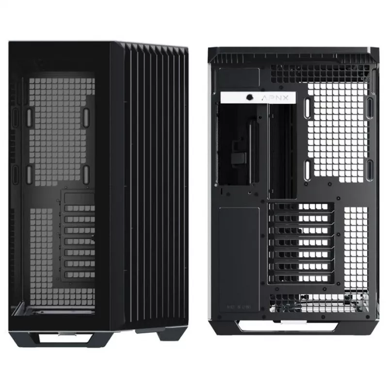 PC-Gehäuse APNX V1, Midi-Tower, ATX, schwarz/weiß