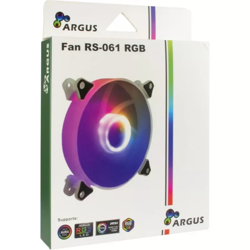 Inter-Tech Argus RS-061 RGB 120-mm-Gehäuselüfter, 120x120x25 mm, PWM
