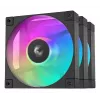 DeepCool FD12 ARGB R-FD12-BKAPN3-G Gehäuselüfter, 120 mm (120x120x25), 12 V, 3er-Pack, Schwarz