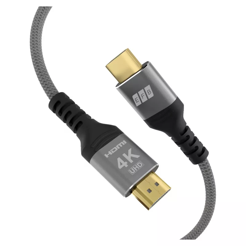 EFB Elektronik HDMI-Kabel High-Speed mit Ethernet 4K60Hz Grau - Kabel - Digital/Display/Video (HDMI-20-00005)