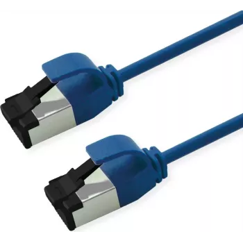 ROLINE S/FTP Patchkabel Cat.8.1, schlank, PoE, Blau, 3m (21.15.3443)