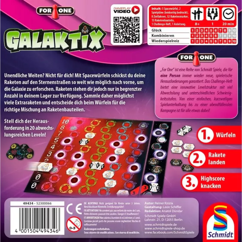 For One - Galaktix, Brettspiel