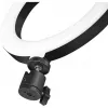 LogiLink AA0151 LED-Ringlicht für Smartphones, Ø 200 mm, 3 Farbmodi, dimmbar, 1/4-Zoll-Stativgewinde, mit Smartphone-Halterung, USB, 1,8 m Kabel, schwarz