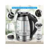 Forme FKG-448 Glas-Wasserkocher, 1,8 l, 2200 W, Temperaturregelung, Grau