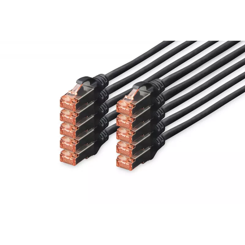 Digitus DK-1644-010-BL-10 Ethernet-Patchkabel Schwarz