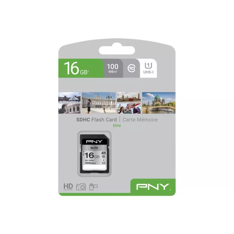 Flash Memory PNY 16 GB SDHC UHS-I Class 10 P-SD16GU1100EL-GE