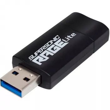 Flash-Laufwerk PATRIOT Rage Lite 512GB 120 MB/S USB 3.2 einziehbar Schwarz (PEF512GRLB32U)