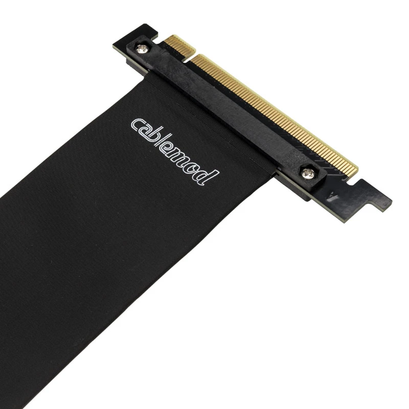 CableMod CM-VPB-2DK-R vertikale Grafikkartenhalterung mit PCIe-x16-Riser-Kabel, 2x DisplayPort, Schwarz