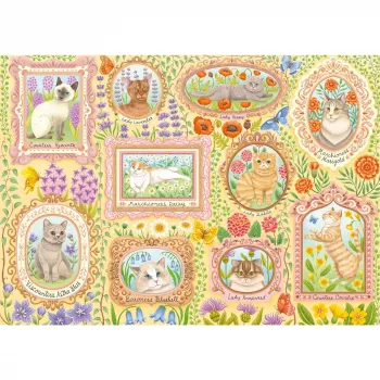 Jigsaw Puzzle schmidt spiele Noble Cats in Blossom, 1000 Teile, Modell 59792