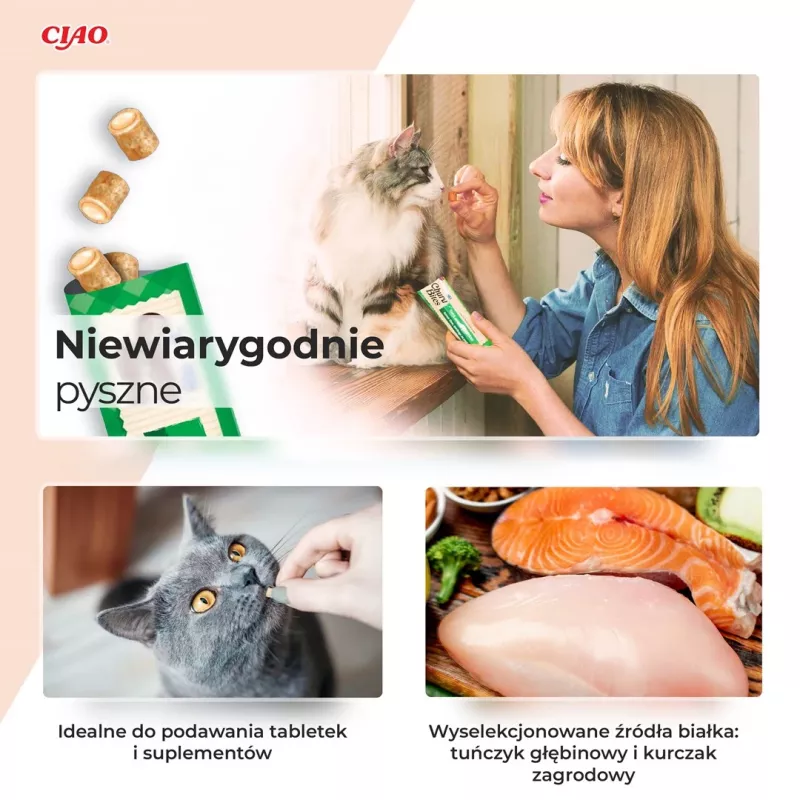 INABA Churu Bites Tuna mit Huhn - Katzensnacks - 3x10 g