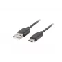 USB 2.0 Kabel LANBERG CA-USBO-20CU-0010-BK — USB A auf USB C, 1 m, schwarz, 480 Mbit/s