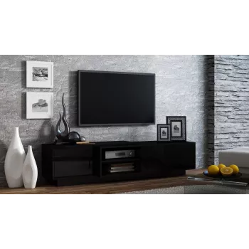 Cama TV-Schrank SIGMA1 180 schwarz/schwarz glänzend
