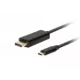 Lanberg CA-CMDP-10CU-0010-BK USB-C auf DisplayPort Kabel 1 m, 4K/60Hz, HDR, 21,6 Gb/s, vergoldet, schwarz