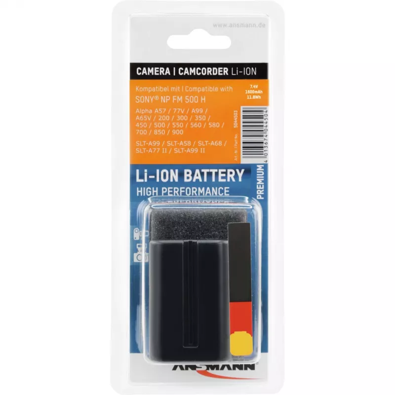 ANSMANN A-Son NP FM 500 H - Kamerabatterie Li-Ion 1500 mAh (5044503)