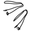 Corsair CC-8900282 Premium SATA-Kabel mit Sleeve, gewinkelt, 60 cm, Schwarz, 2er-Pack