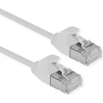 ROLINE U/FTP DataCenter Patchkabel Cat.6A (Klasse EA), LSOH, schlank, Grau, 0,5 m (21.15.3302)