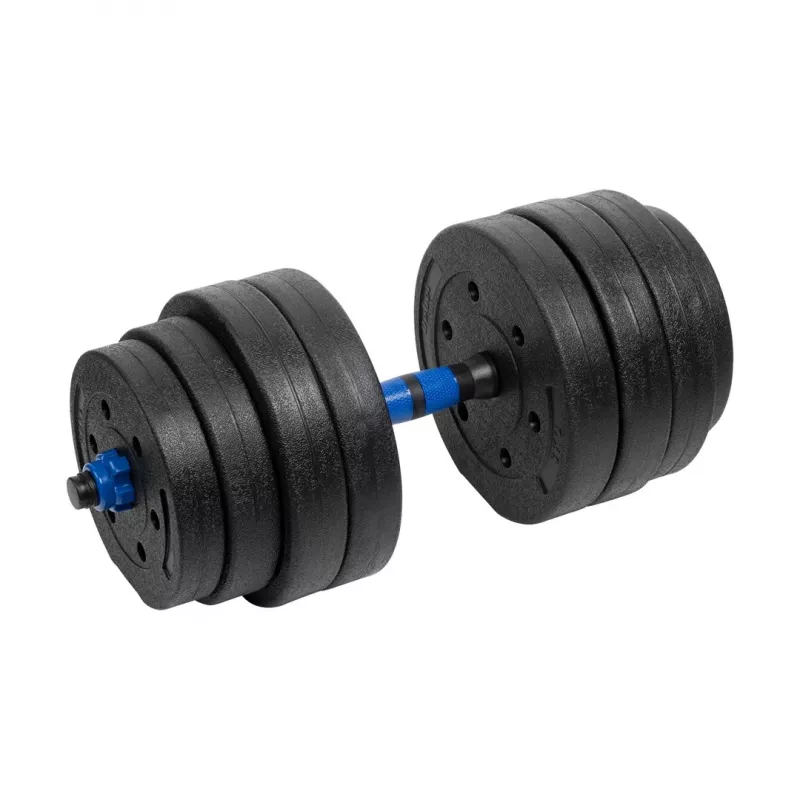 REBEL ACTIVE Verstellbare Bitumen-Hantel mit Verbinder 1x20kg