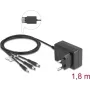 DeLOCK 41466 Externes Netzteil 5V 2A 10W, DC 3,5x1,35/5,5x2,1/5,5x2,5 mm