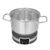Gastroback 42568 Fondue MultiCook 4in1 & Kochplatte, 1200 W, 2,3-l-Edelstahltopf, 8 Gabeln
