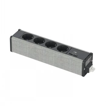 Schneider Electric Unica SYSTEM+ MOD.UNIT 4XSCHUKO+USBA/C anthrazit/GRAU