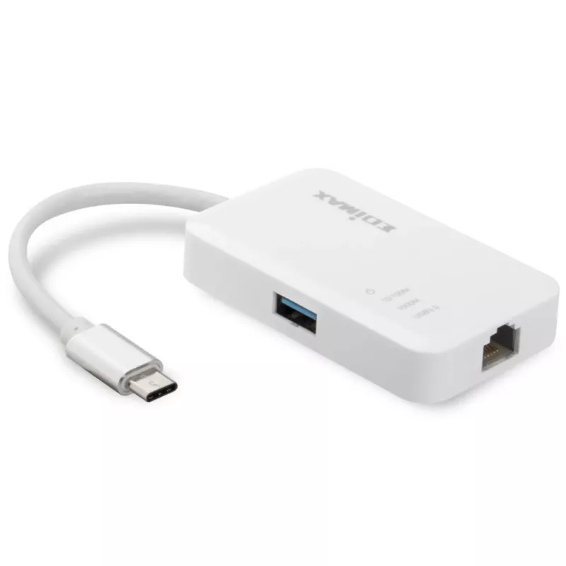 Edimax EU-4308 USB-C-Hub, 3x USB 3.0 + Gigabit-Ethernet