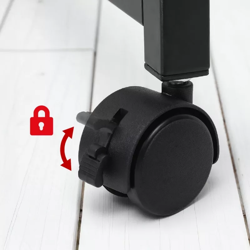 Maclean Klapptisch, schwarz, mobil, 100 x 50 cm, max. 50 kg MC-1250 B