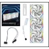 Lian Li UNI FAN SL Wireless 120 ARGB PWM Gehäuselüfter, 120 mm, 3er-Pack inkl. Controller, weiß