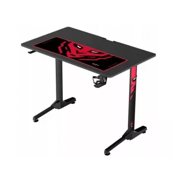 Table Diablo X-Mate Schwarz — gerader rechteckiger Kohlefaser-Tischplatte, 1000×600×755 mm