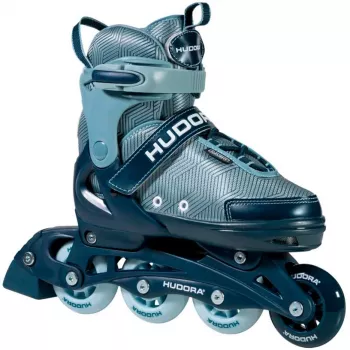 Inline-Skates HUDORA Leon 2.0, verstellbare Größe 29–32, blau/grau