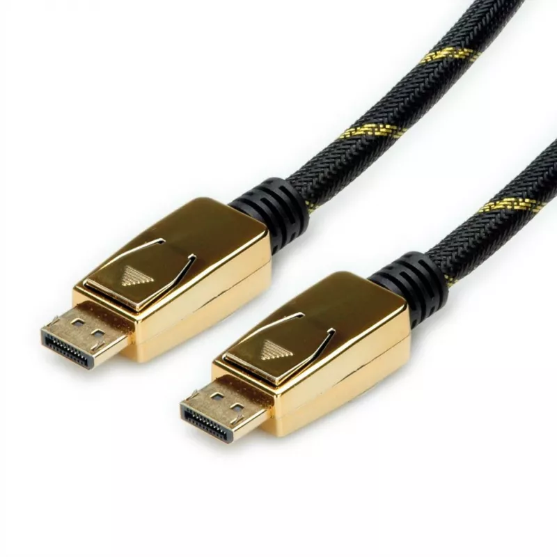 ROLINE 11.04.5921 DisplayPort-Kabel 2 m Schwarz - Gold (11.04.5921)