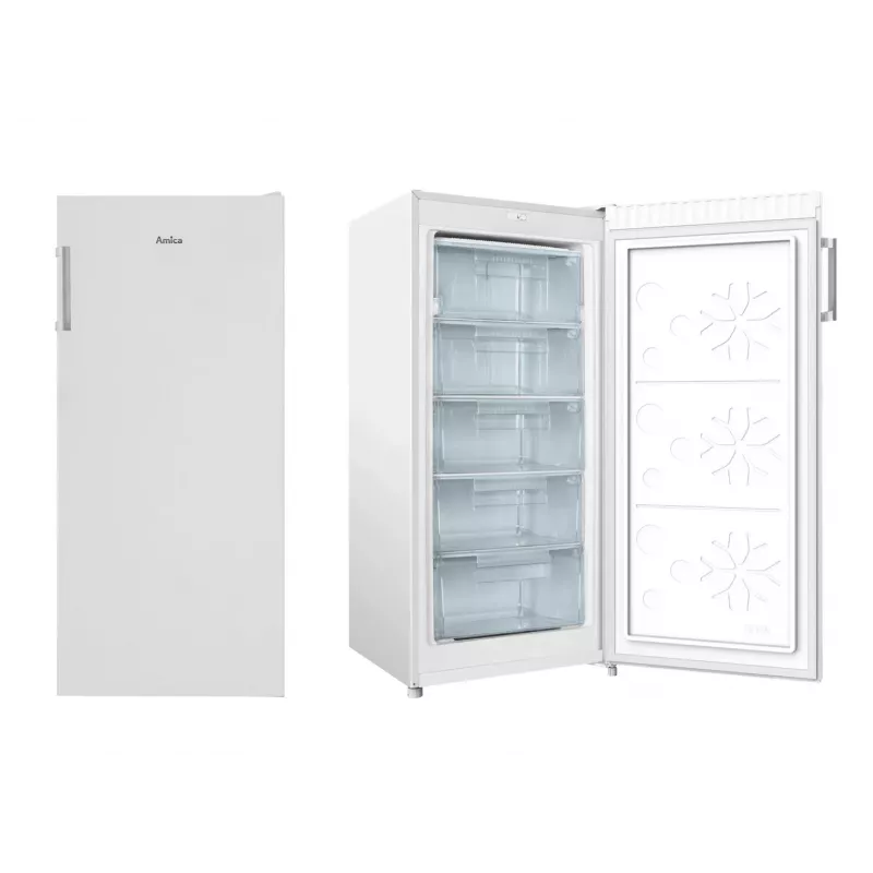 Amica FZ208.3AA(E) freistehender Gefrierschrank, eintürig, mechanische Steuerung, 39 dB, Energieklasse E, Weiß