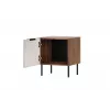 Nachttisch Cama Meble ALMERA 50x42x44 cm, 2 St., Nussbaum/Cashmere, MDF und Spanplatte