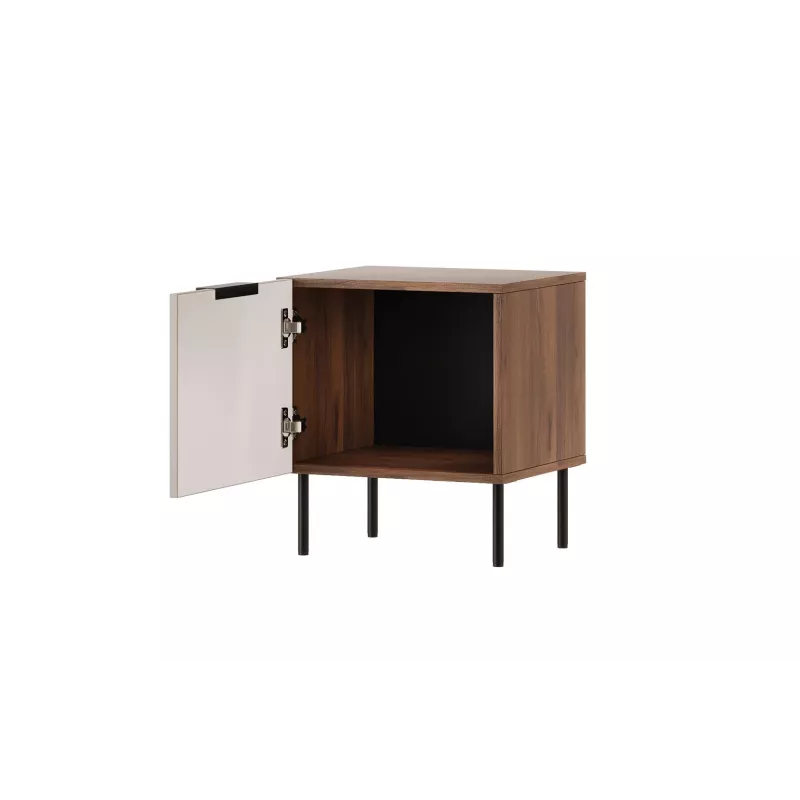 Nachttisch Cama Meble ALMERA 50x42x44 cm, 2 St., Nussbaum/Cashmere, MDF und Spanplatte
