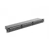 Patchpanel 1U LANBERG PPS5-1024-B — 24-Port RJ-45 Cat5, Metall, schwarz, Rackeinbau