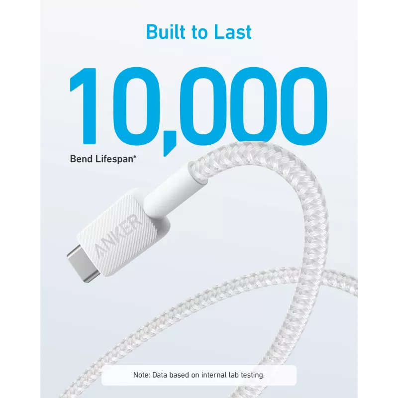 USB-A-auf-USB-C-Kabel Anker A81H5G21 — 0,9 m, weiß