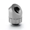 BitsPower Artemis – 45°-Drehanschluss, abgewinkelt – platin grau