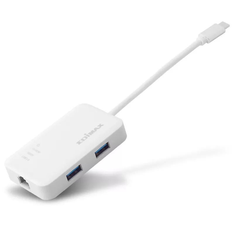 Edimax EU-4308 USB-C-Hub, 3x USB 3.0 + Gigabit-Ethernet