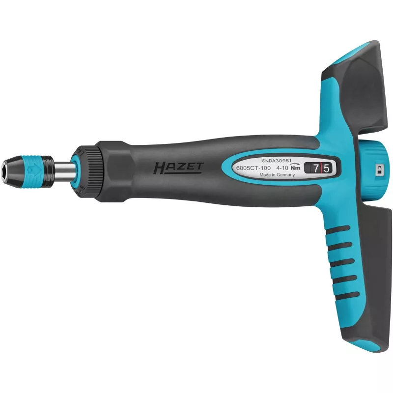 Drehmomentschraubendreher 6005CT-100 (schwarz/Blau, 4 - 10 Nm, 1/4 Bit-Halter, T-Griff)