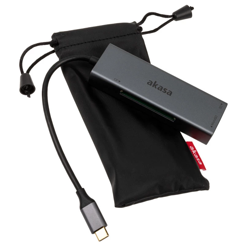 Akasa AK-CR-09BK USB 3.2 Gen1 Type-C 3-in-1-Kartenleser