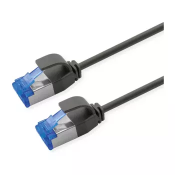 ROLINE Patchkabel Cat.6A (Klasse EA) S/FTP (PiMF), LSOH, PoE, schwarz, 1 m