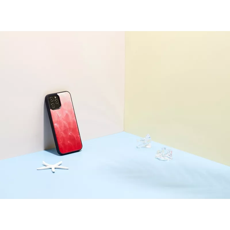 Schutzhülle iKins für Apple iPhone 12 / 12 Pro, pink lake mit schwarzem Rand