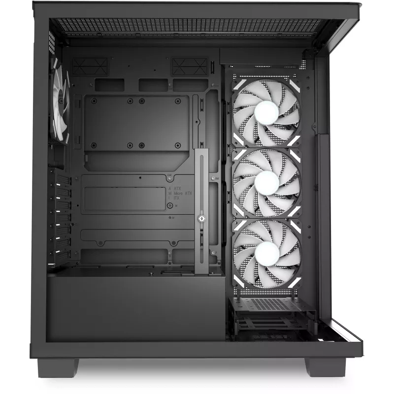 ELITE SHARK CA500, Tower-Gehäuse schwarz, 2x gehärtetes Glas