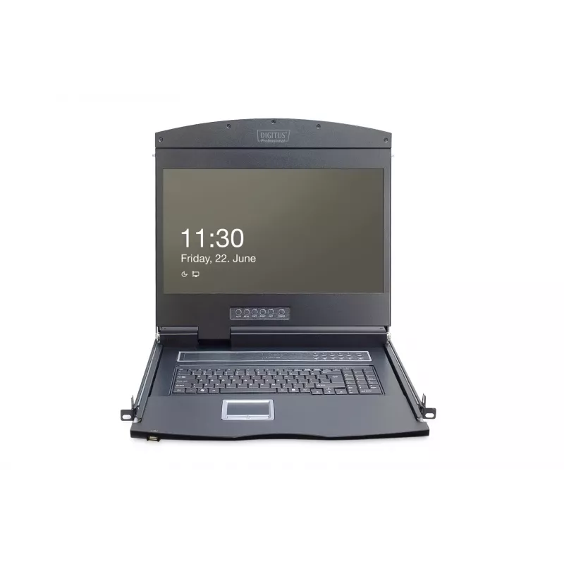 DIGITUS DS-72211-3US 19-Zoll 16-Port LCD KVM Rack-Konsole
