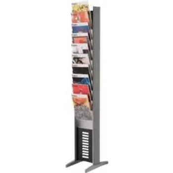 Paperflow Prospektständer EPI 10F ALU 10-stufig Aluminium freistehendes Display (MPN 278N.35)